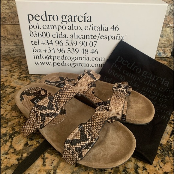 Pedro García Shoes - Pedro García Arielle Snake Slide Sandal